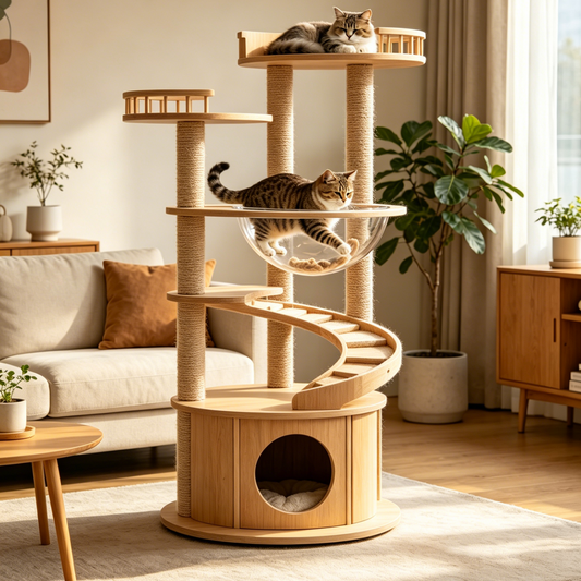 CloudScape Acrylic Cat Tower | Where Modern Home Aesthetics Meet Feline Fun
